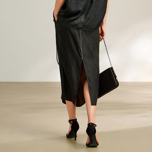 TANGY Collection/2025天意精品春季新品中国风女士莨绸半裙 商品图2