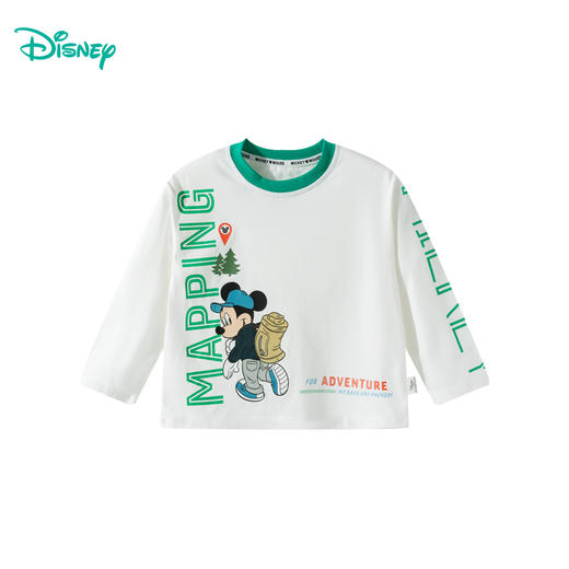 迪士尼春秋男童长袖T恤卡通打底上衣居家空调服长袖T恤ZD1ES019 商品图9