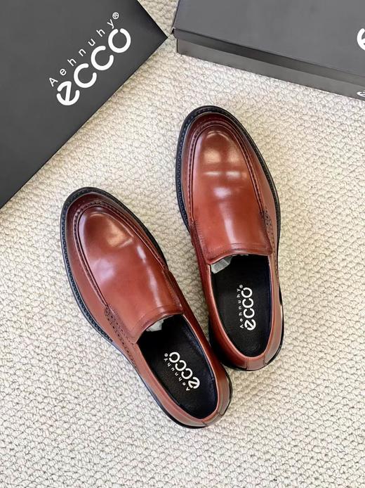 舒适透气商务皮鞋 简约复古潮流圆头德比鞋 墨本，面料进口头层牛皮 商品图6