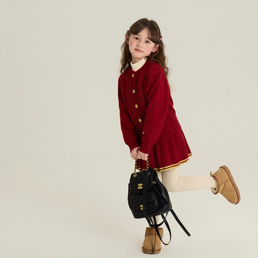 艾摩贝贝儿童年服系列 新中式盘扣马甲唐装套装中国风旗袍裙 商品图10