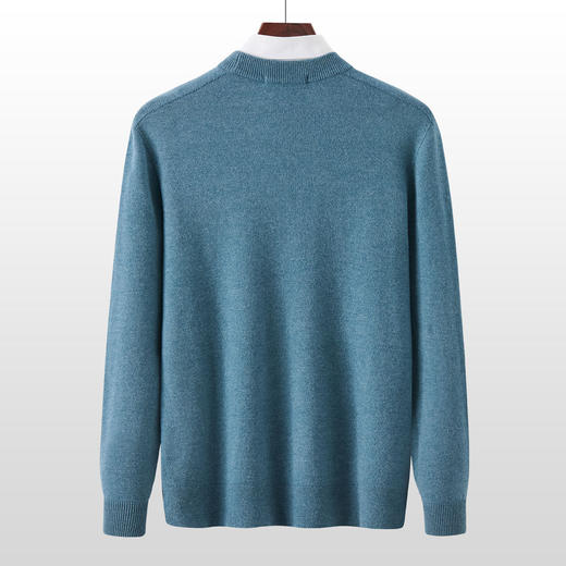 【100羊毛】罗蒙男士冬款羊毛衫纯色简约百搭休闲通勤羊毛衫保暖毛衣男 商品图5