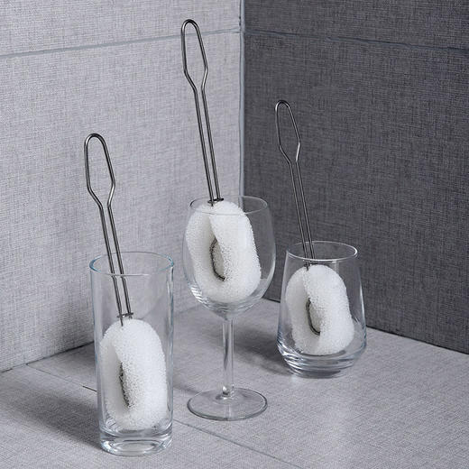 美丽雅蜂窝海绵长柄杯刷（赠一个备件） 商品图1