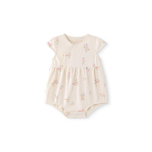 【商场同款】英氏婴儿衣服夏季女童国风连体衣2025新款月亮裆爬服 商品图4