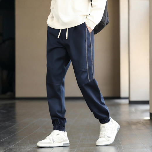 【贴条撞色】罗蒙水洗牛仔裤男士裤子春秋百搭休闲长裤男士运动裤男裤 商品图1