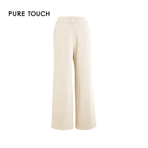 Pure Touch | 优雅气质两粒扣直筒阔腿裤1357251007 商品图4