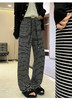 【YW】无忧购新款加绒洋气横条纹阔腿裤百搭长裤子（截单后7天发货) 商品缩略图3
