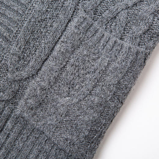 罗蒙男士冬季含羊毛针织开衫男舒适百搭外套男士通勤毛衣男针织衫 商品图5