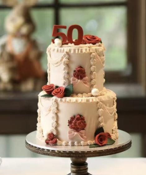 复古芳华纪念日蛋糕 商品图0