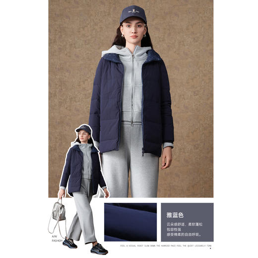乔万尼新款羽绒服直筒显瘦版型两面穿设计EI4T667 商品图3