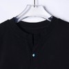 T2183秋冬季新款时尚个性韩版纯色纽扣小V领长袖T恤百搭情侣套头上衣 商品缩略图2