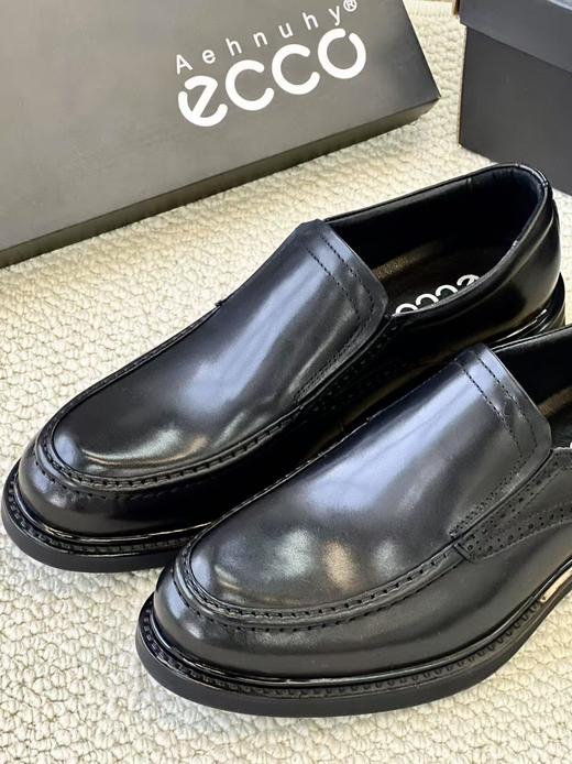 舒适透气商务皮鞋 简约复古潮流圆头德比鞋 墨本，面料进口头层牛皮 商品图13