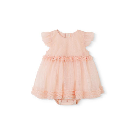 【商场同款】英氏婴儿衣服夏季透气女童连体衣可爱女宝裙子连体衣 商品图4