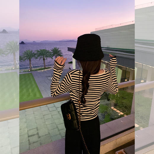 <曾小咸推荐>现货秒杀 ！微信超特价！韩系条纹针织衫 日常139.99 立减60 秒杀79.99！！ 商品图4