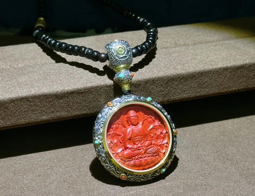 朱砂镶银生肖吊坠 商品图7