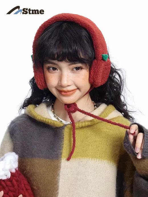 早乙女惠子saotome/STMZB244439/日系复古百搭仿羊毛羊羔绒保暖苹果耳罩 商品图0