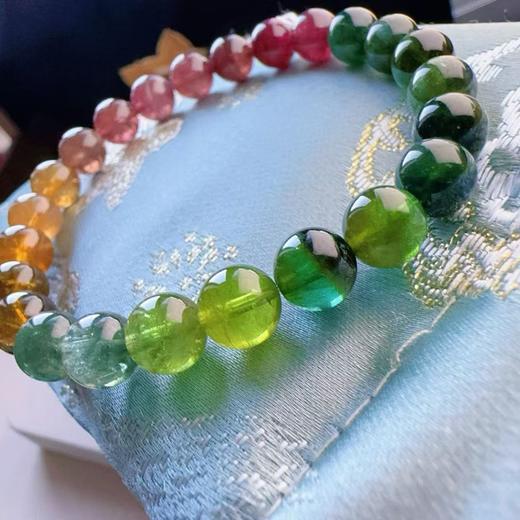 7mm-8mm单圈彩虹碧玺手串 商品图0