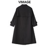 VIMAGE纬漫纪气质经典卡其百搭宽松长款显瘦风衣外套2025春季新款VA2504403 商品缩略图3