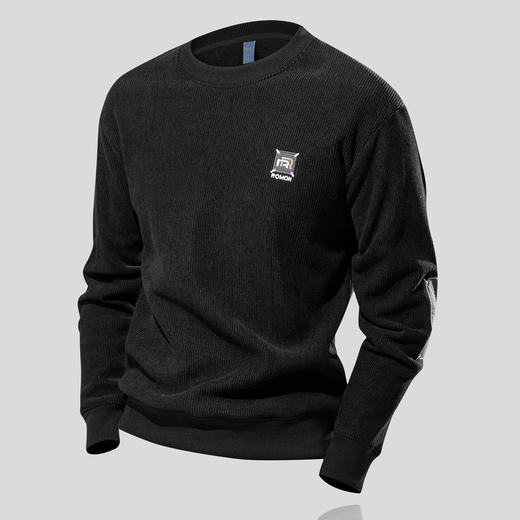 罗蒙男士加厚秋冬保暖舒适男卫衣圆领套头卫衣男百搭休闲时尚男卫衣 商品图3