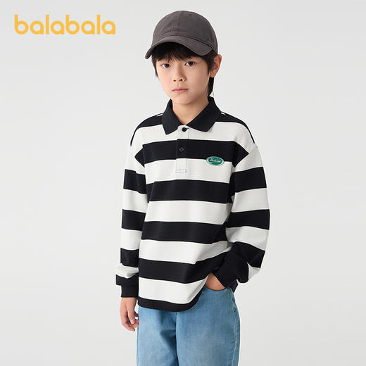 巴拉巴拉童装儿童卫衣女童男童2025春秋装宽松中大童polo百搭上衣 商品图1