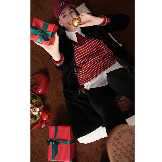 【100%绵羊毛】乔万尼冬绵羊毛大衣中长款呢子外套EI4A530 商品图4