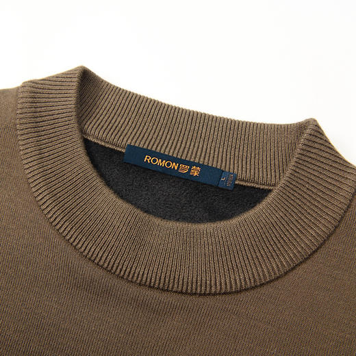 【加绒加厚】罗蒙男士冬季仿丝光棉加绒毛衣保暖百搭休闲针织衫男 商品图9