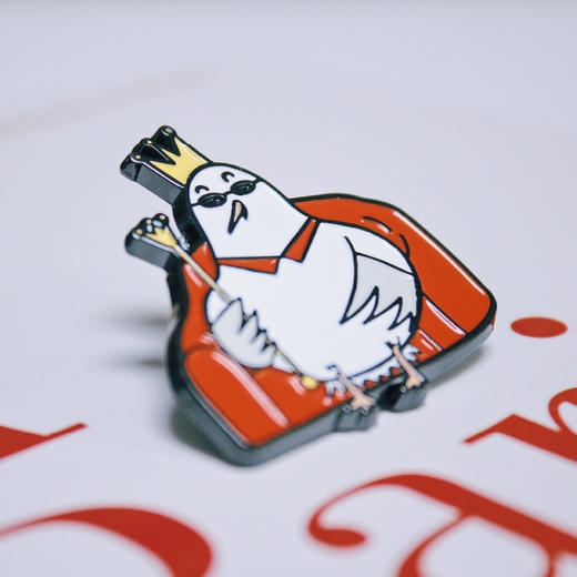 一周文案原创正版 欧皇好运金属徽章 鸥皇驾到好运降临 商品图2