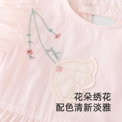 【商场同款】英氏女童连衣裙夏季短袖国风小女孩裙子纯棉2025新款 商品图2