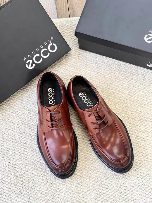 舒适透气商务皮鞋 简约复古潮流圆头德比鞋 墨本，面料进口头层牛皮 商品图2