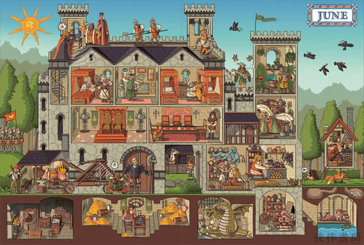 A Year in the Castle: A Look and Find Fantasy Story Book / 城堡里的一年：一本寻找与发现的奇幻故事书 商品图4