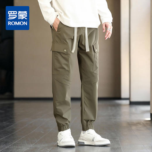【多口袋】罗蒙男士户外工装裤男裤舒适休闲裤男士运动裤子男束脚裤卫裤 商品图0