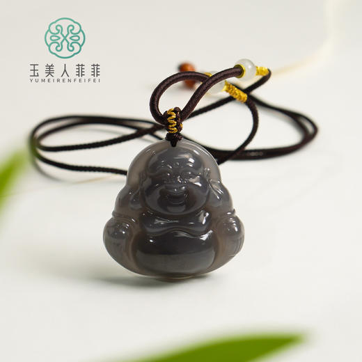 和田玉烟紫佛公吊坠 商品图0