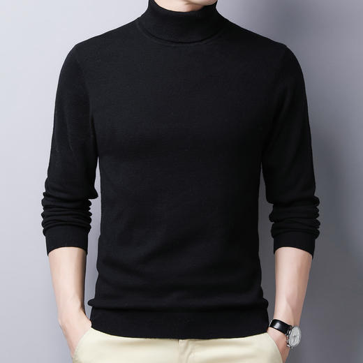 【100羊毛】罗蒙男士秋冬经典高领羊毛衫男保暖百搭男士羊毛衫毛衣男 商品图1