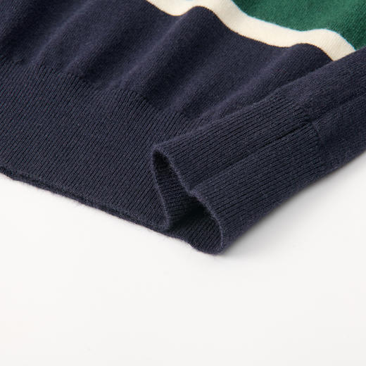 罗蒙男士针织衫撞色横条毛衣柔软细腻亲肤打底衫男士针织衫毛衣男 商品图8