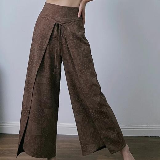 AddOne 正品小众设计瑜伽时尚高腰阔腿裤不规则裤边冥想/度假 商品图5