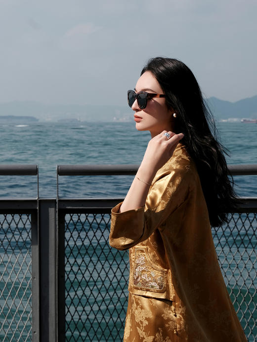 东方境X郭培|彩缎刺绣新中式长衫 商品图10