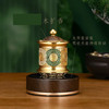 善界太阳能转金轮充电车载家用摆件k金贴钻胡桃木香薰转金筒佛堂办公室摆件 商品缩略图1