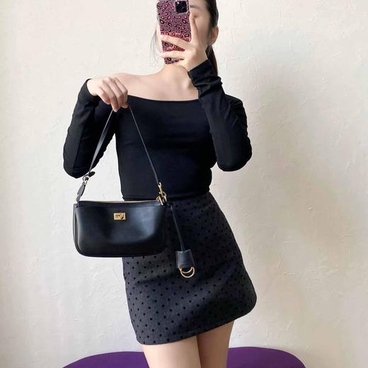 顺丰包邮10544洛诗琳质感金扣小牛皮迷你腋下凯莉包00643 商品图1