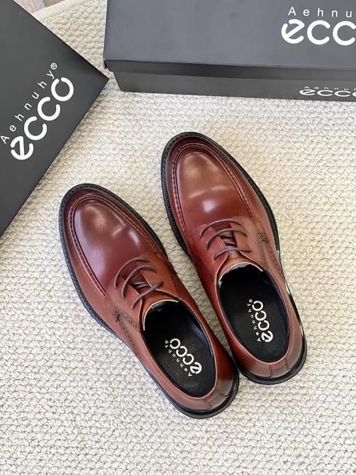 舒适透气商务皮鞋 简约复古潮流圆头德比鞋 墨本，面料进口头层牛皮 商品图8