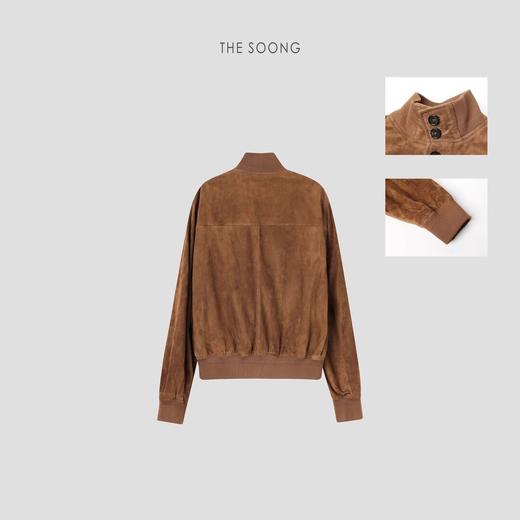 THESOONG"古着老钱"100%羊皮柔软有型肌理感皮衣外套HBPY4448 商品图2