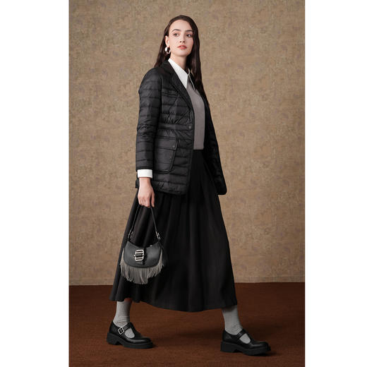 乔万尼新款羽绒服轻薄显瘦收腰保暖白鸭绒EI4T677 商品图2