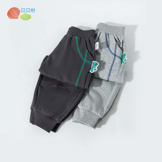 贝贝怡男童春秋纯棉休闲长裤裤子ZB1EK021 商品图9