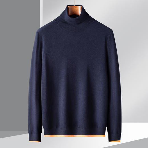 罗蒙男士冬季高领毛衣保暖针织衫舒适百搭男亲肤毛衫男士针织衫男毛衣 商品图1