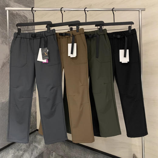 户外软壳！2024秋冬格纹梭织锁温保暖机能腰带伞兵休闲裤男款！ 商品图0