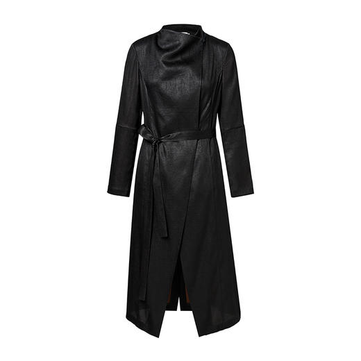 TANGY Collection/2025天意精品春季新品中国风女士莨绸风衣外套 商品图4