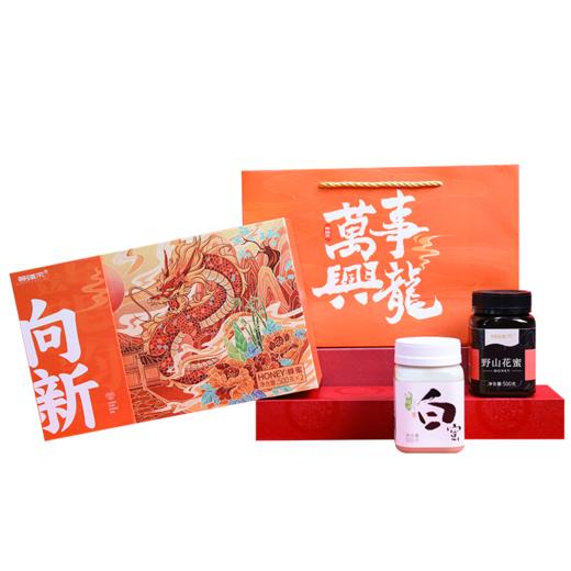 等蜂来龙韵向新HONEY蜂蜜礼盒1kg(四川白蜜+野山花蜜) 1kg/盒 商品图5