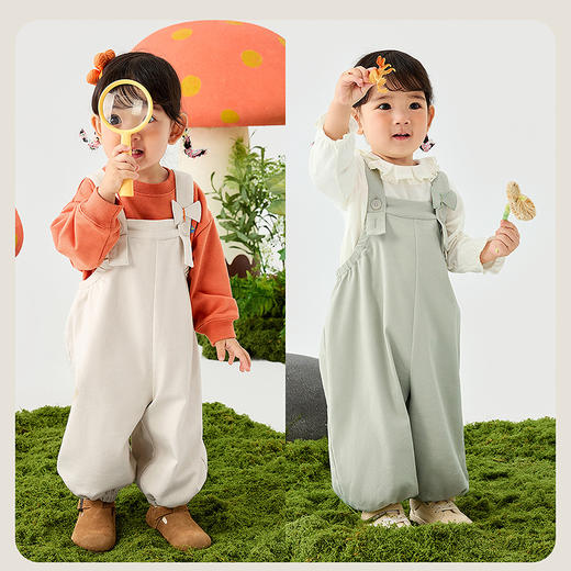 【吸湿速干】迷你巴拉女童背带裤2025新款宽松时尚宝宝长裤 商品图2