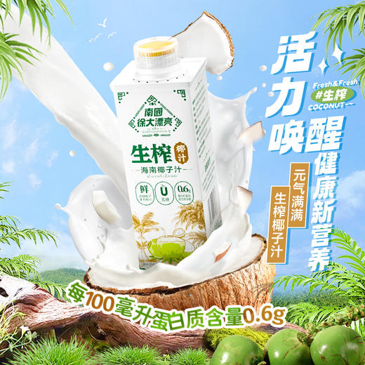 【自营】南国0糖生榨椰汁600ml*6瓶 商品图1