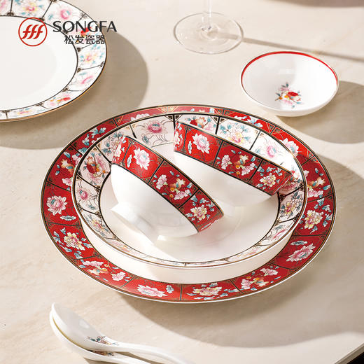 32头锦绣家园骨瓷餐具 商品图6