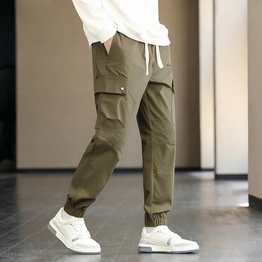 【多口袋】罗蒙男士户外工装裤男裤舒适休闲裤男士运动裤子男束脚裤卫裤 商品图2