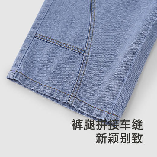 【商场同款】英氏儿童裤子夏季阔腿纯棉牛仔裤中大童2025新款中裤 商品图2